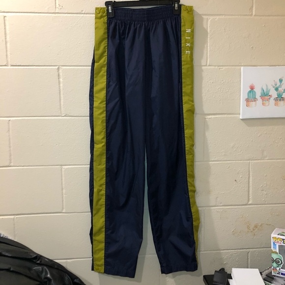 Nike Green & Blue Tear Away Track Pants Size Large - Picture 1 of 8